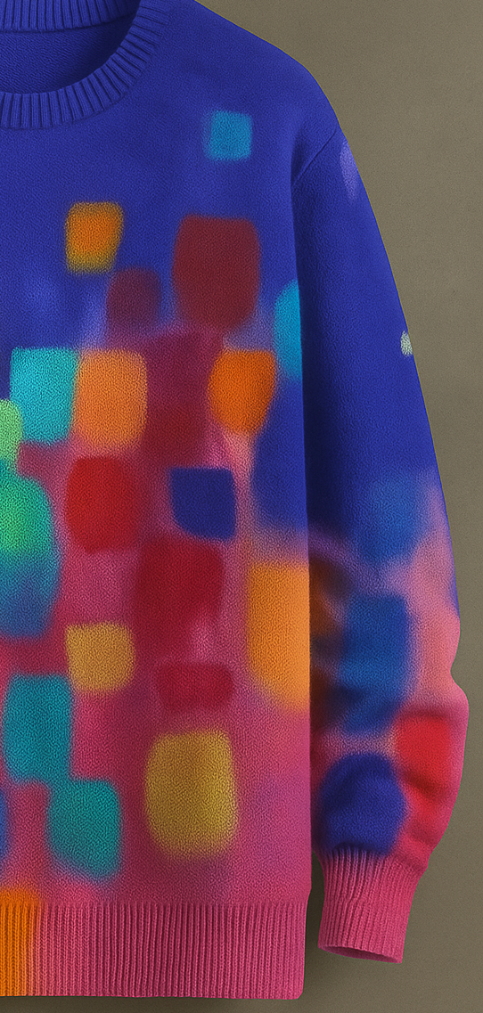 Vibrant Abstract Art Sweatshirt – Colorful Modern Streetwear Pullover | Unisex Bold Pattern Crewneck