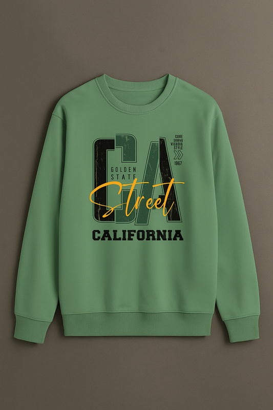 California Street Sweatshirt – Golden State Graphic Pullover | Trendy Urban Unisex Crewneck