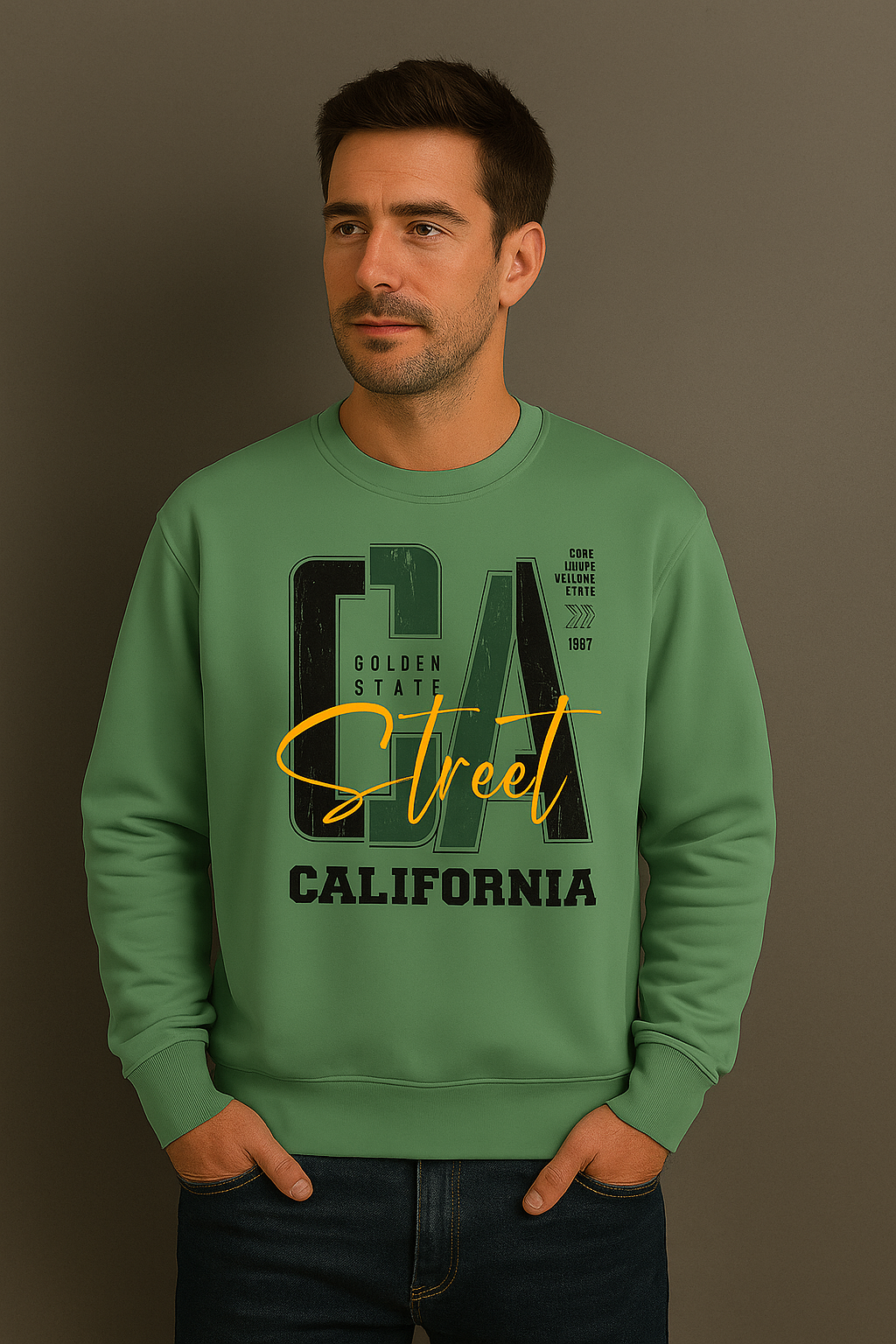 California Street Sweatshirt – Golden State Graphic Pullover | Trendy Urban Unisex Crewneck