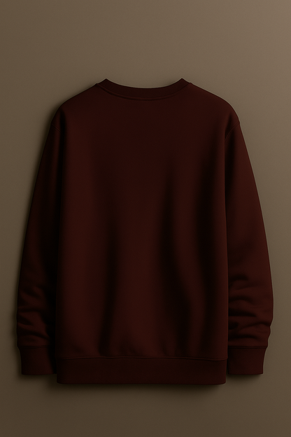 “Love Is Life” Graphic Sweatshirt – Red Hand Sign Art | Dark Maroon Unisex Streetwear Pullover