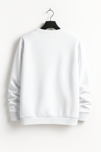 Unisex New York Skyline Sweatshirt – White Cityscape Pullover with Urban Sketch Design