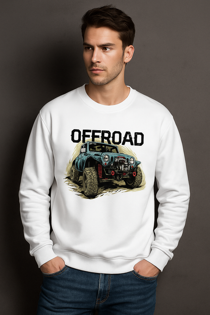 OFFROAD Jeep Adventure Sweatshirt – 4x4 Truck Graphic Pullover for Men | Off-Roading Outdoor Crewneck