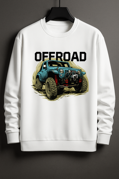 OFFROAD Jeep Adventure Sweatshirt – 4x4 Truck Graphic Pullover for Men | Off-Roading Outdoor Crewneck