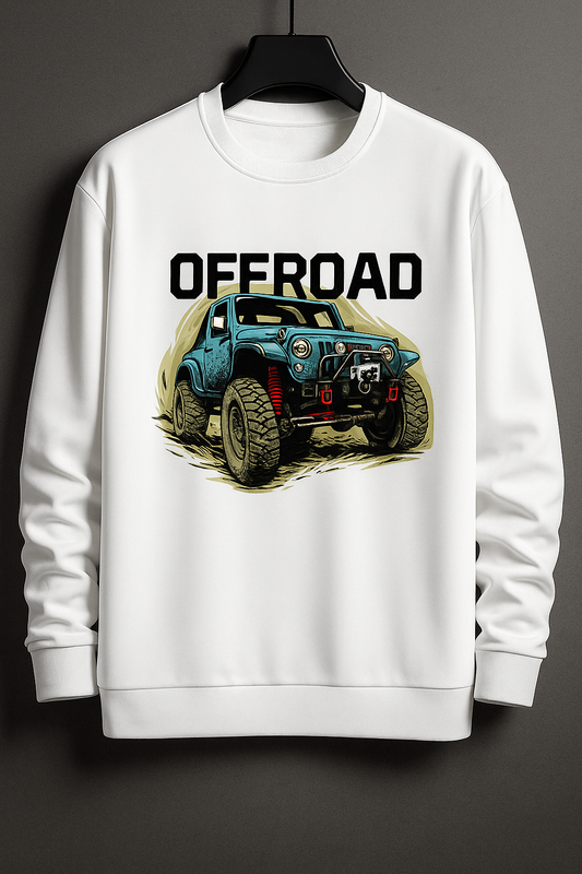 OFFROAD Jeep Adventure Sweatshirt – 4x4 Truck Graphic Pullover for Men | Off-Roading Outdoor Crewneck