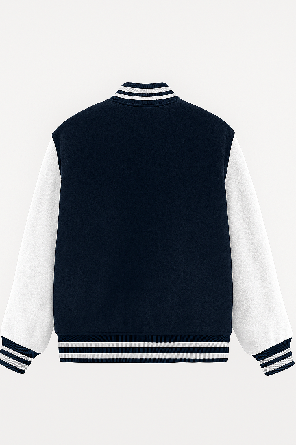 Classic Navy & White Varsity Jacket – Premium Letterman-Style Unisex Bomber | Retro Collegiate Outerwear